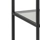 image 5 of Seaford Narrow Black Metal Bookcase with 2 Glass Shelves