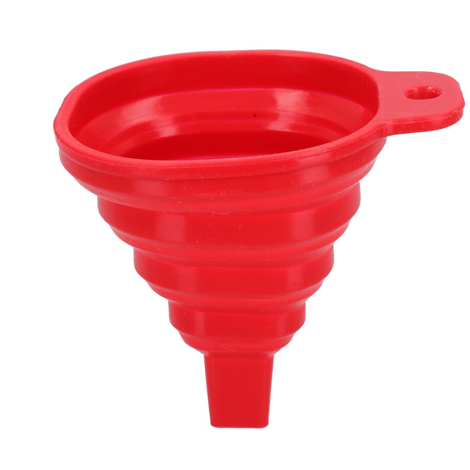 image 1 of Silicone Flexible Mini Collapsible Folding Foldable Funnel -40c – 230c Kitchen 5pk