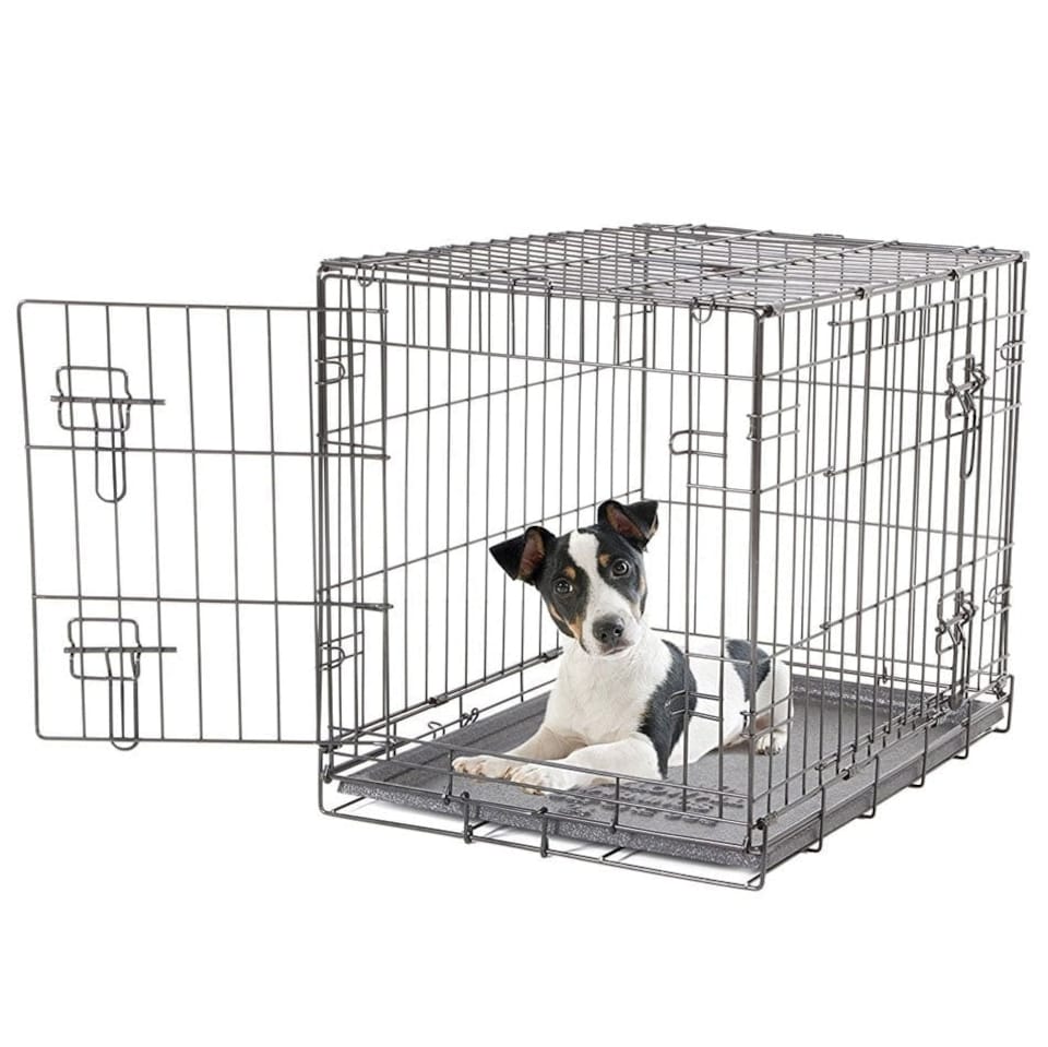 image 1 of Dogit 2-Door Dog Crate, Black Wire Home