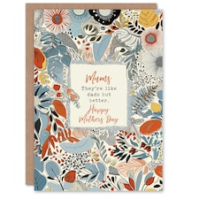 Mothers Day Card Like Dads But Better Fun Funny Mum Card