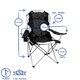 image 2 of Redwood High Back Padded Camping Armchair - Black | Black | Black