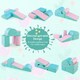 image 3 of COSTWAY 5 Pieces Kids Climb Crawl Foam Play Set Software Green