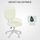 image 3 of Vinsetto Vanity Task Chair with Adjustable Height, Armless, Cream | Cream | White | One Size