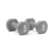 image 1 of Reebok 5kg Vinyl-Coated Cast Iron Dumbbell Pair, Grey, Anti-Roll | Multi | Grey | 9917