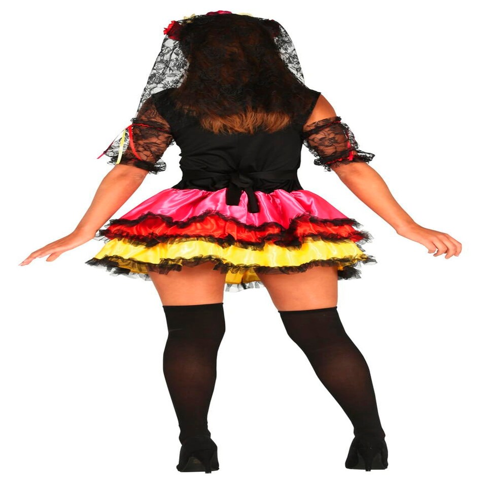 image 1 of Fancy Dress Adult Catrina Short Skirt Costume - S