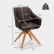 image 2 of COSTWAY Swivel Accent Chair Set of 2 Ergonomic Armchairs Brown Brown