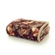image 2 of Woodland Wildlife Forest Animal Flannel Throw with Sherpa Back – 140x180cm Red | Wine