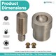 image 2 of 12mm Dome Shape Bag Feet Rivet Die Set for DIY Craft