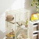 image 8 of PawHut 4-Level Rolling Small Animal Cage, Rabbit Cage with 15cm Deep Bottom