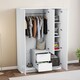 image 2 of Vida Designs Glinton 3 Door 2 Drawer Wardrobe With Clothes Rail, White