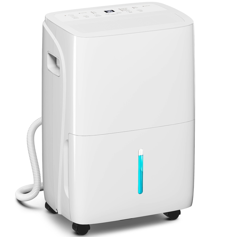 image 1 of HOMCOM 30LDay Dehumidifier with Auto-Clean Filter, Continuous Drainage, 4L Water Tank, 24H Timer, Digital Humidity Display, Dehumidifier for Home Damp, Bedroom, Condensation, Mould, Laundry Drying