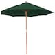 image 1 of Outsunny 2.5m Wooden Garden Parasol Outdoor Umbrella Canopy w/ Vent Green