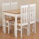 image 3 of Ludlow 1+4 Dining Set - White/Oak Lacquer White