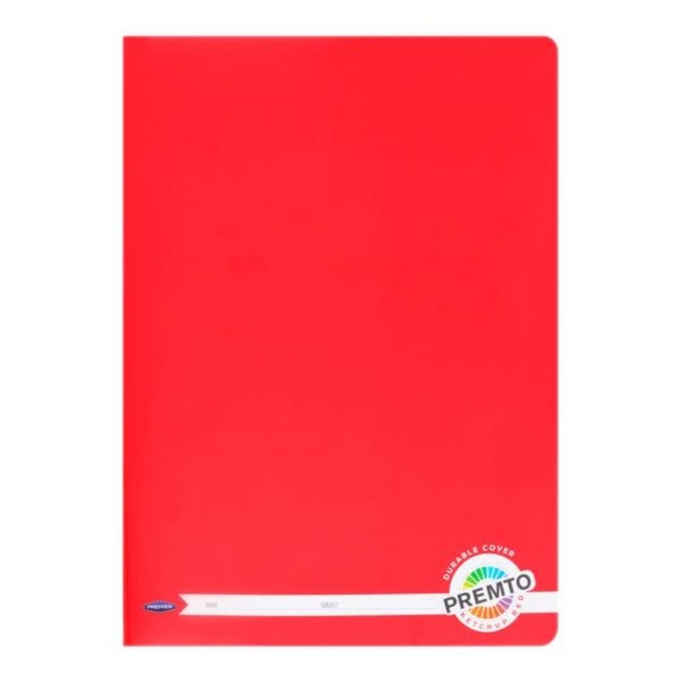 image 1 of A4 120 Pages Ketchup Red Durable Cover Manuscript Book by Premto