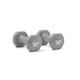 image 2 of Reebok 3kg Vinyl-Coated Cast Iron Dumbbell Pair, Grey, Anti-roll Design | Multi | Grey | 6.2KILOGRAMS