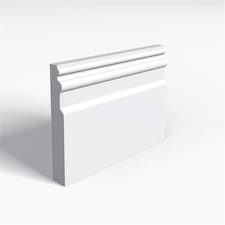 Pack of 15 (Total 15 Units) - MDF Primed Queens Skirting Board & Rebate - 18mm (T) x 94mm (H) x 4200mm (L)