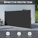 image 4 of Outsunny Side Awning Retractable, Privacy Screen, 400x160cm, Black | Black | Black | 1
