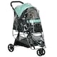 image 6 of PawHut Dog Stroller for XS Dogs, S Dogs, Cats with Rain Cover - Green