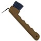 image 1 of Lincoln Hoof Pick With Brush - Brown - One Size