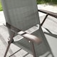 image 8 of Outsunny Folding Chairs Set of 2, Garden Chair with Armrest, Breathable Mesh Fabric Seat, Camping Sports Chairs for Adults, Dark Grey