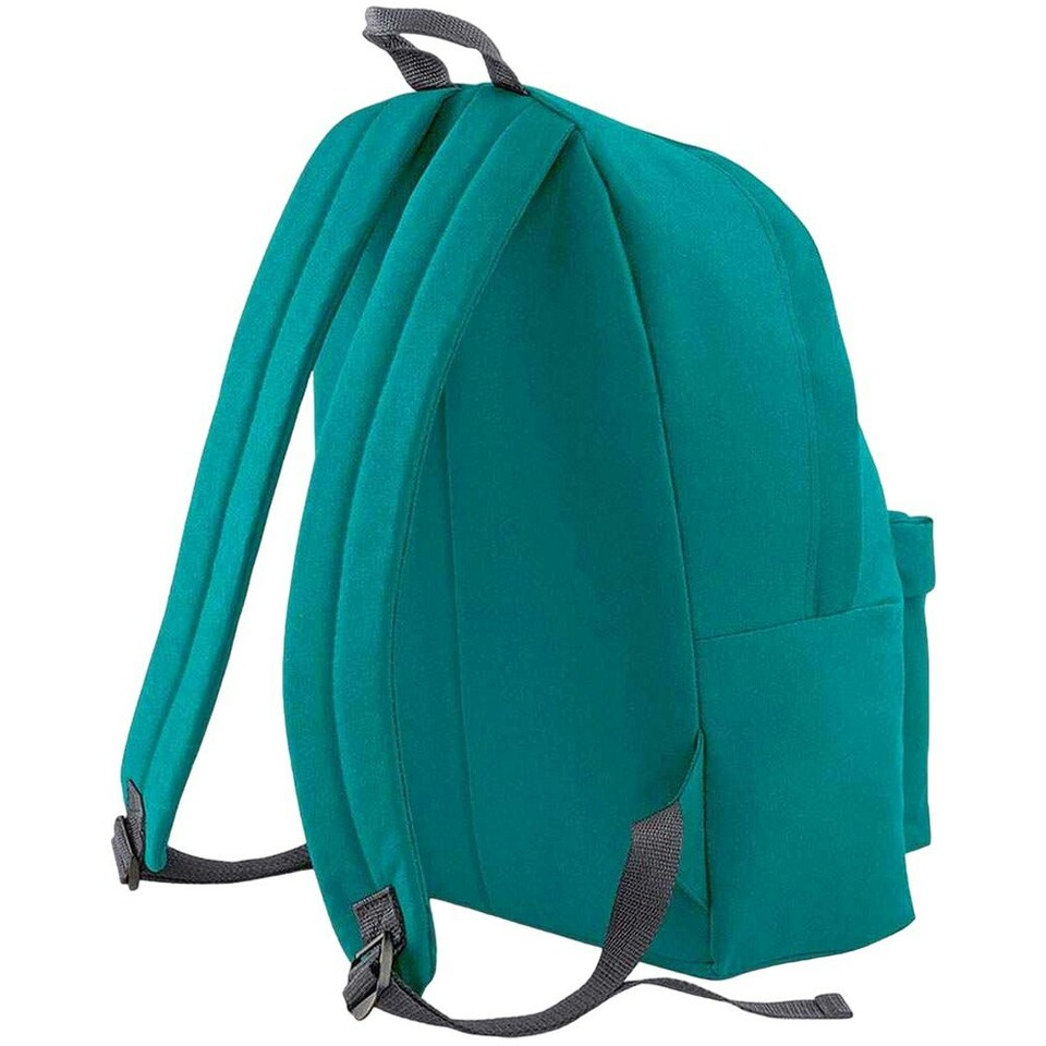 image 1 of Bagbase Original Plain Backpack - Emerald/Graphite Grey - One Size