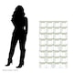 image 4 of Interiors by Premier Multi Glass Bevelled Wall Mirror, Contemporary Geometric Mirror With 24 Mirrored Glass Squares, Black Frame Silver