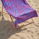 image 2 of OHS Print Beach Towel Bath Travel Quick Dry Microfibre Absorbent | Multi | Pink/Blue Zebra | One size