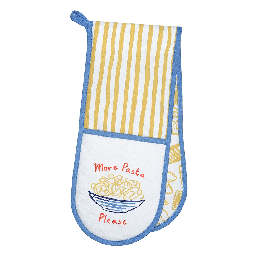 image 1 of Ulster Weavers Pasta Lovers Club Double Oven Glove Yellow