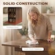 image 7 of HOMCOM Extendable Dining Table for 4-6, Kitchen Table with Shelves