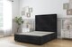 image 1 of Sloomy Monaco Black Naples Divan Bed Base 2 Drawers Foot-End With 26 Inch Strutted Headboard & 12 Inch Matching Footboard | Black | Black | Super King | 1