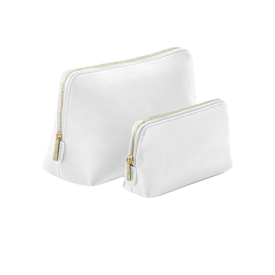 Bagbase Boutique Leather-Look PU Toiletry Bag - Soft White - M