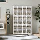 image 2 of HOMCOM DVD CD Media Storage Rack, Video Display Unit, 89 x 130.5 cm, White