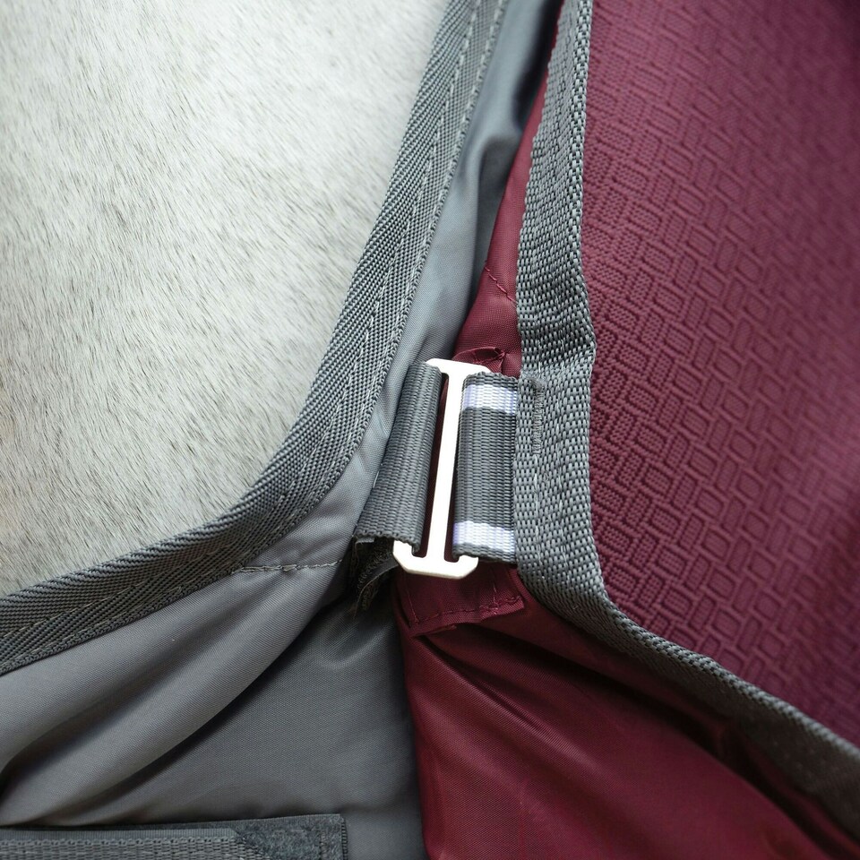 image 1 of Weatherbeeta Comfitec Plus Dynamic II Standard-Neck Midweight Horse Turnout Rug - Maroon/Grey/White - 7´