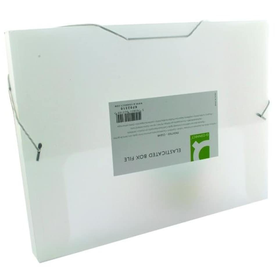 Q-Connect Elasticated Folder 25mm A4 Clear
