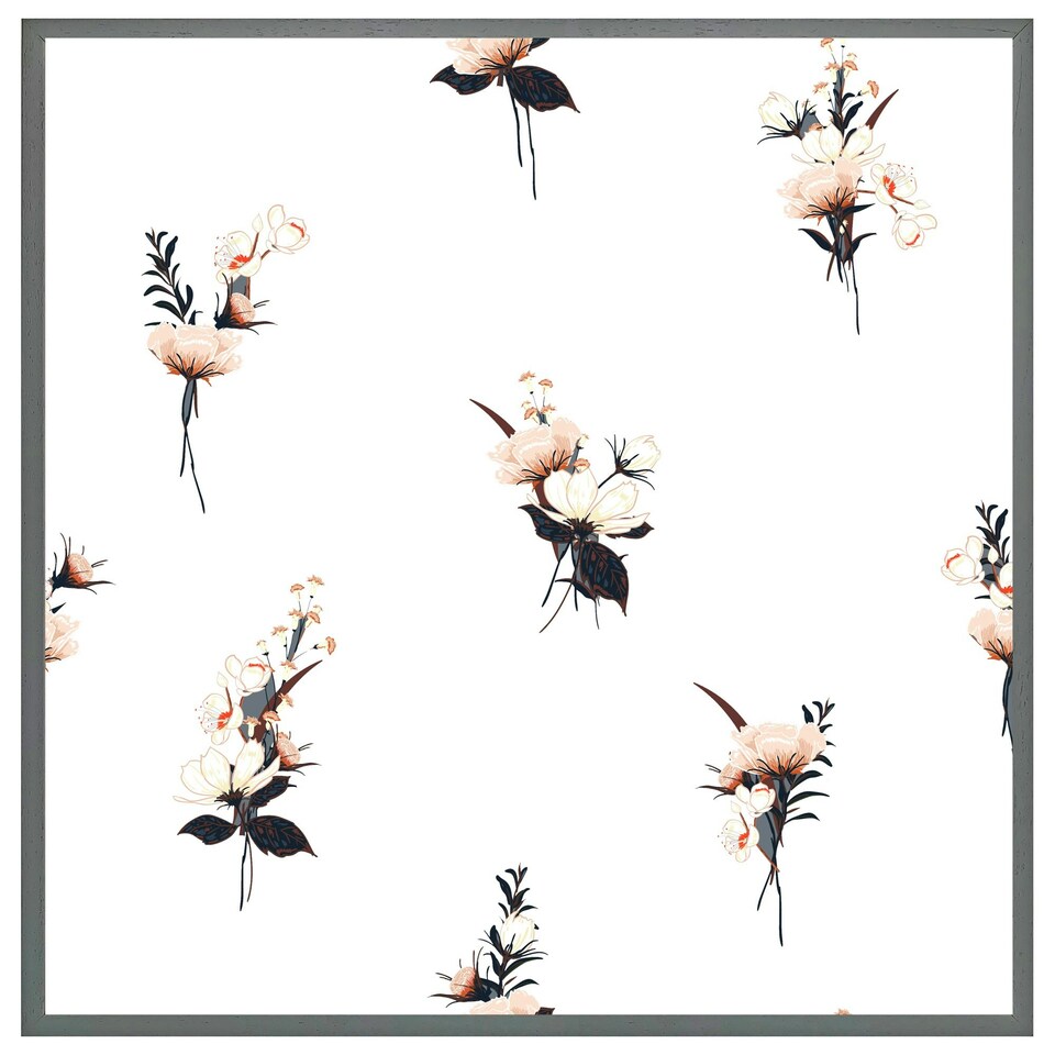 image 1 of Flower bunches (Picture Frame) White | S