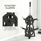 image 4 of SPORTNOW Weight Plate Storage Rack with 6 Fasten Clamps, Max Load 300kg