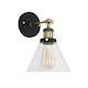 image 2 of ValueLights Norton Black Indoor Wall Lantern and E27 Pear LED 4W Warm White 2700K Bulb