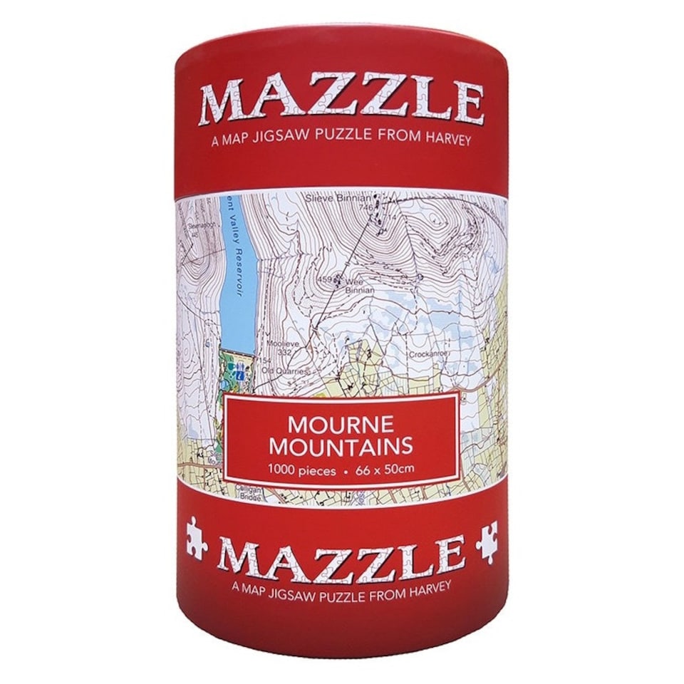 image 1 of Harvey Mourne Mountains Mazzle Map Jigsaw Puzzle 1000pcs