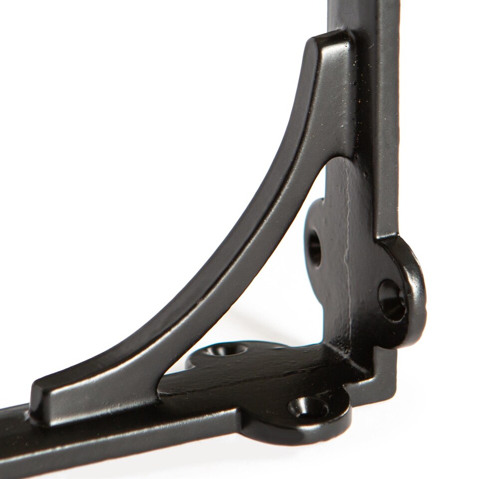 image 1 of Hammer & Tongs Curved Iron Shelf Bracket - D100mm - Black