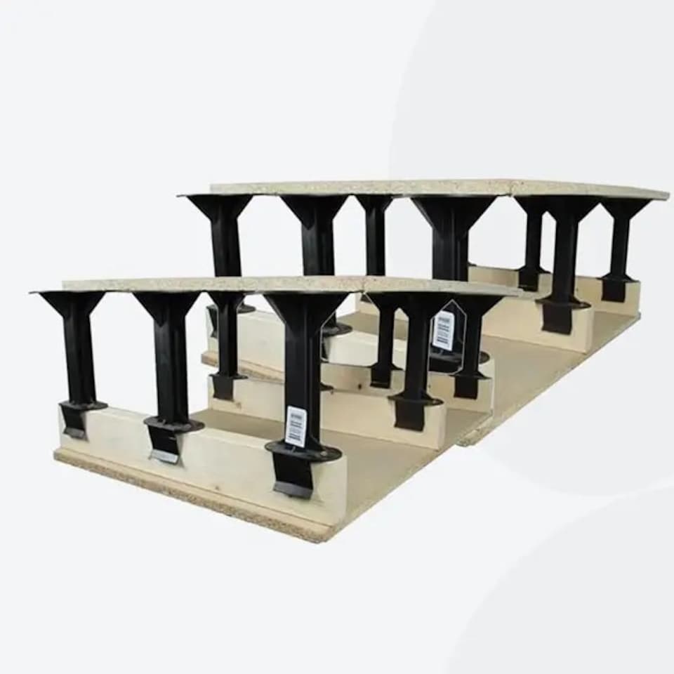 image 1 of Pack of 256 stilts and 1000 4.00mm x 30mm wood screws | Black