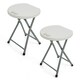 image 1 of 2x Bar Stool Folding Flat Solid Plastic Metal Frame Seat Breakfast Camping Stool