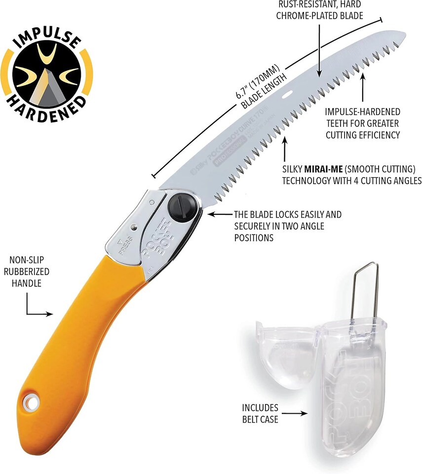 image 1 of Silky 726-17 Pocketboy Curve Folding Pruning Saw 170mm