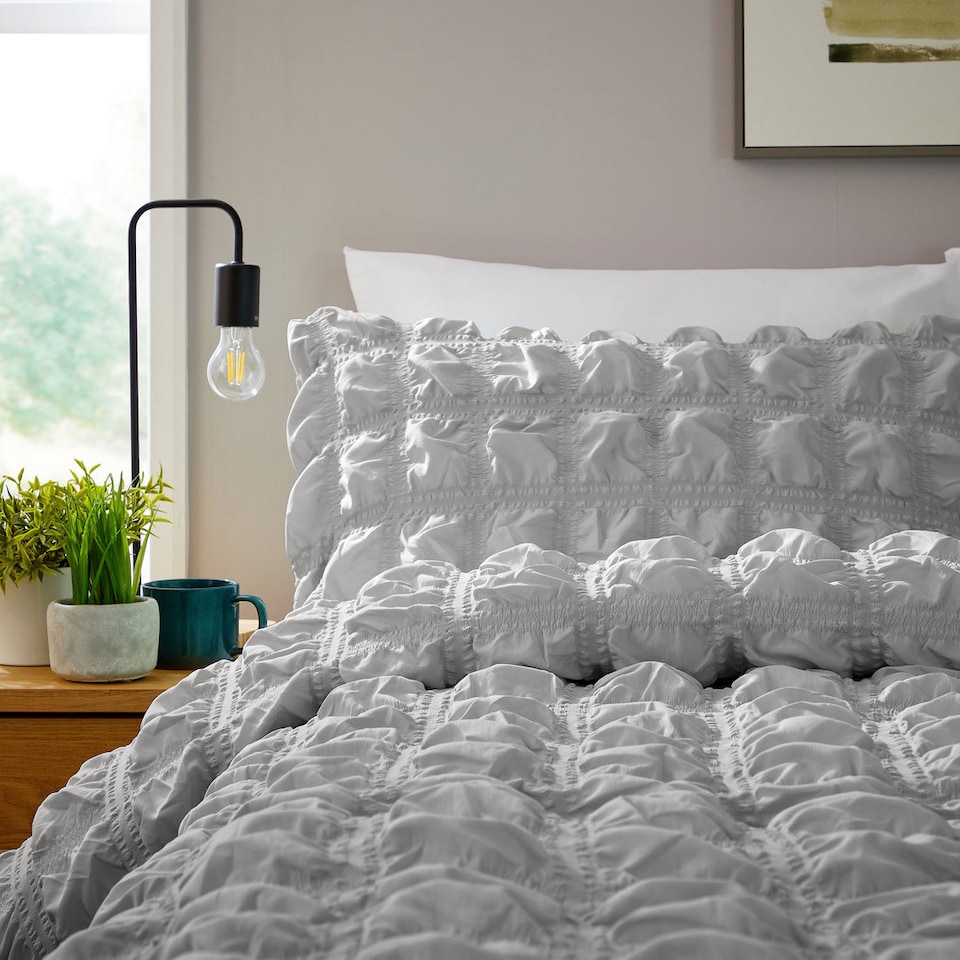 image 1 of Soho Duvet Set in Grey - King Size | Grey | Grey | King