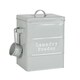 image 1 of Harbour Housewares Vintage Metal Laundry Powder Canister - Grey | Grey | Grey | 1