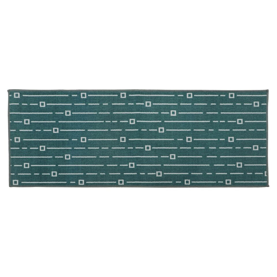image 1 of JVL Savio Machine Washable Doormat, 57x150cm - Teal