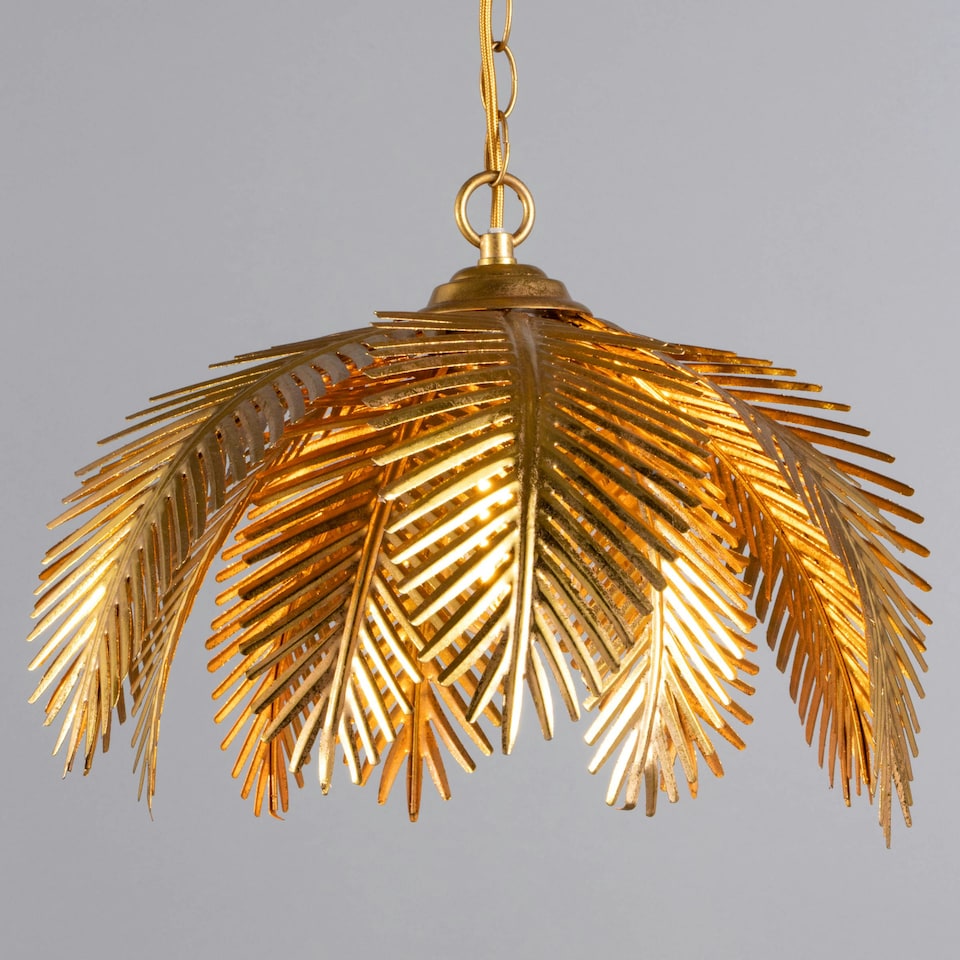 image 1 of BHS Brookby Palm Pendant, Satin Brass