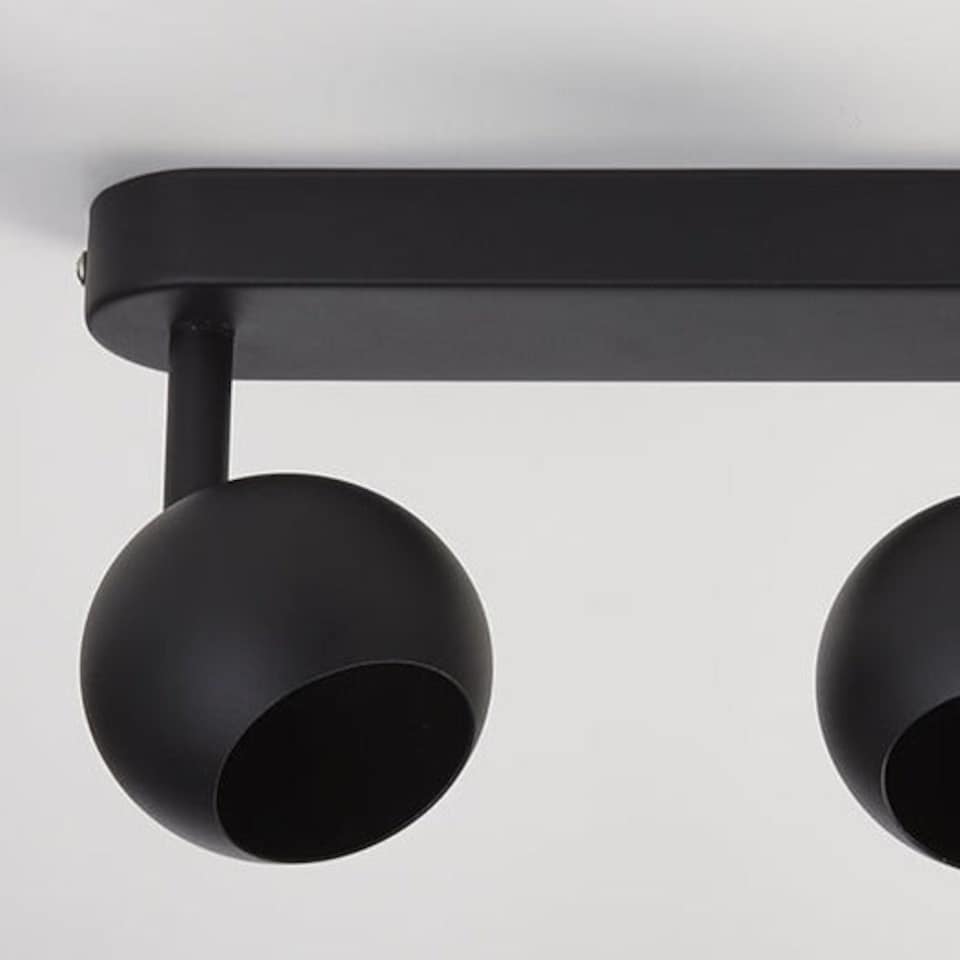 image 1 of CGC NIEVE Matt Black Triple Three Head GU10 Ceiling Surface Spot Light Round Head Black