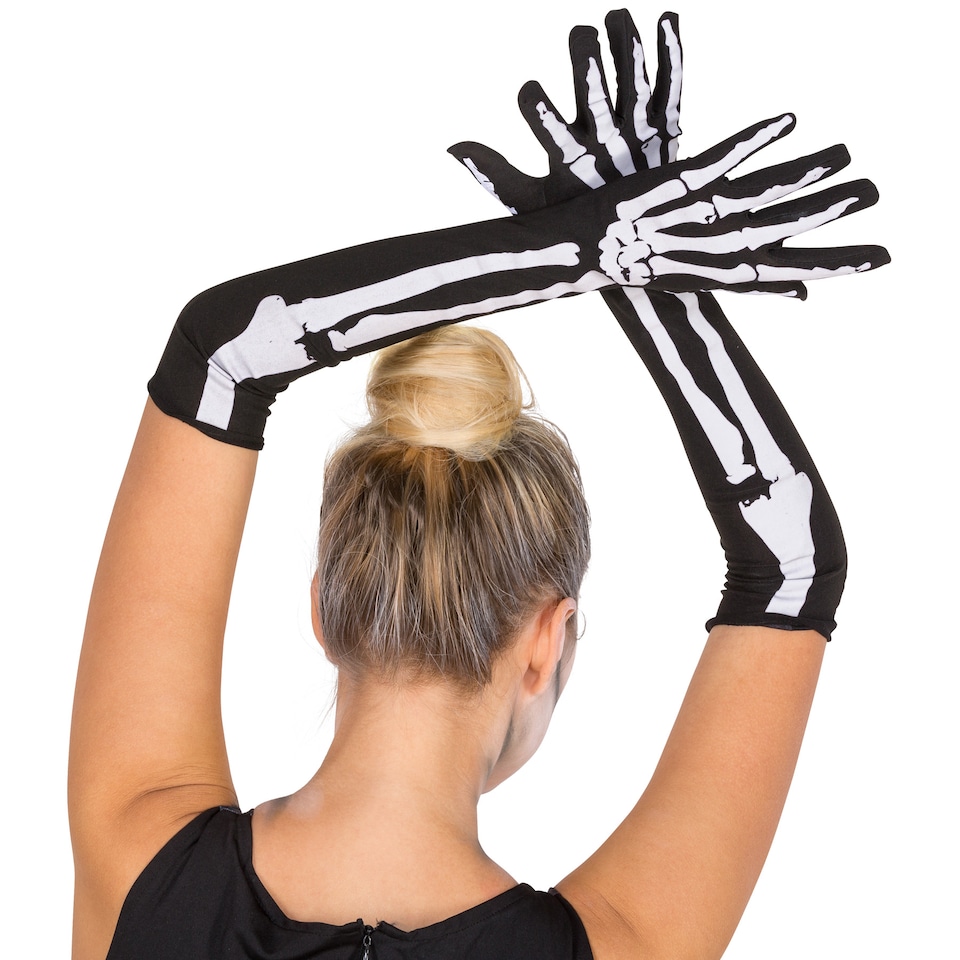 image 1 of Womens Skeleton Jumpsuit Costume | Black | black | M | 1