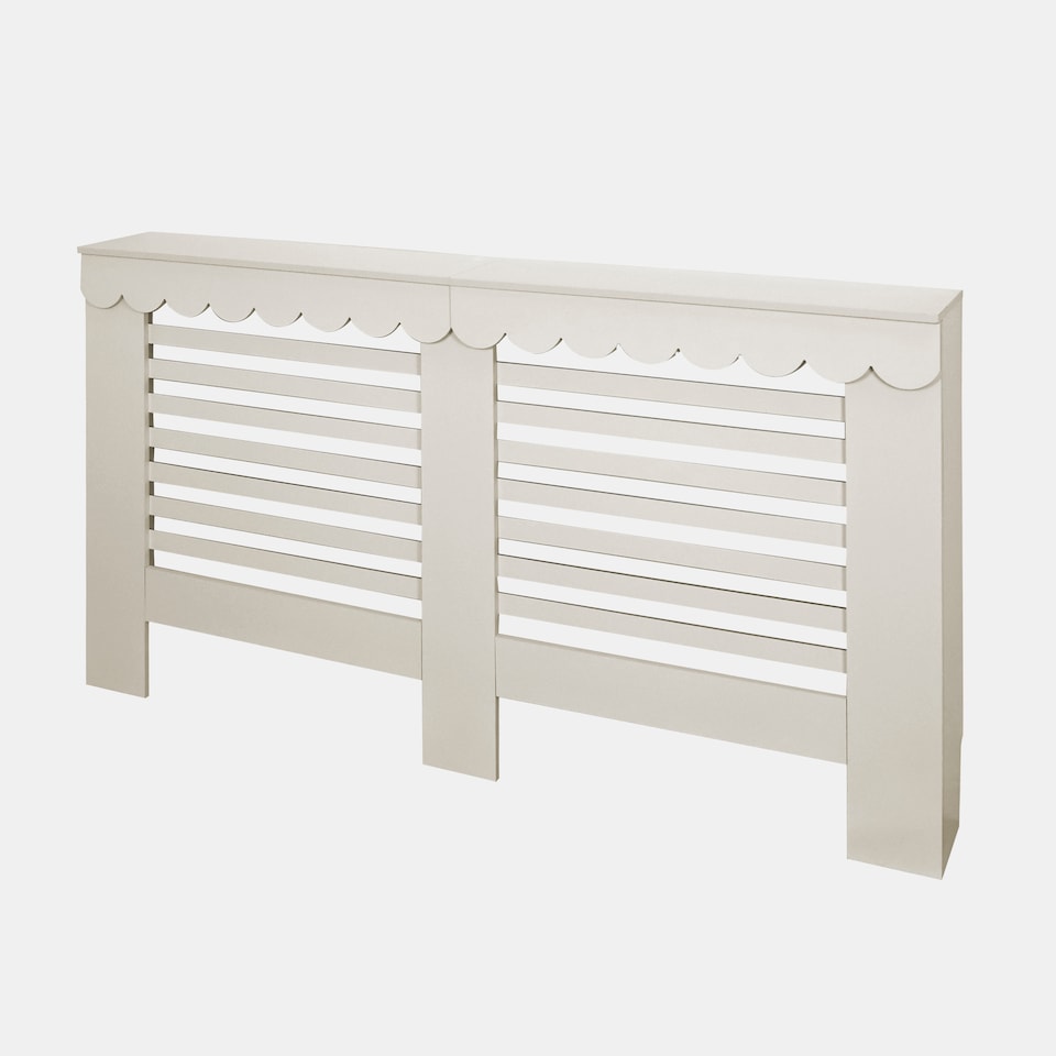 image 1 of OHS Scallop Radiator Cover Engineered Wood Side Board Shelf - Large