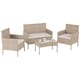 image 10 of Garden Vida Kendal 4 Seater Rattan Set Chair Sofa Coffee Table Outdoor Garden Furniture, Natural
